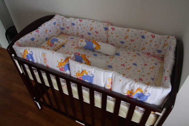 Setting up baby's crib